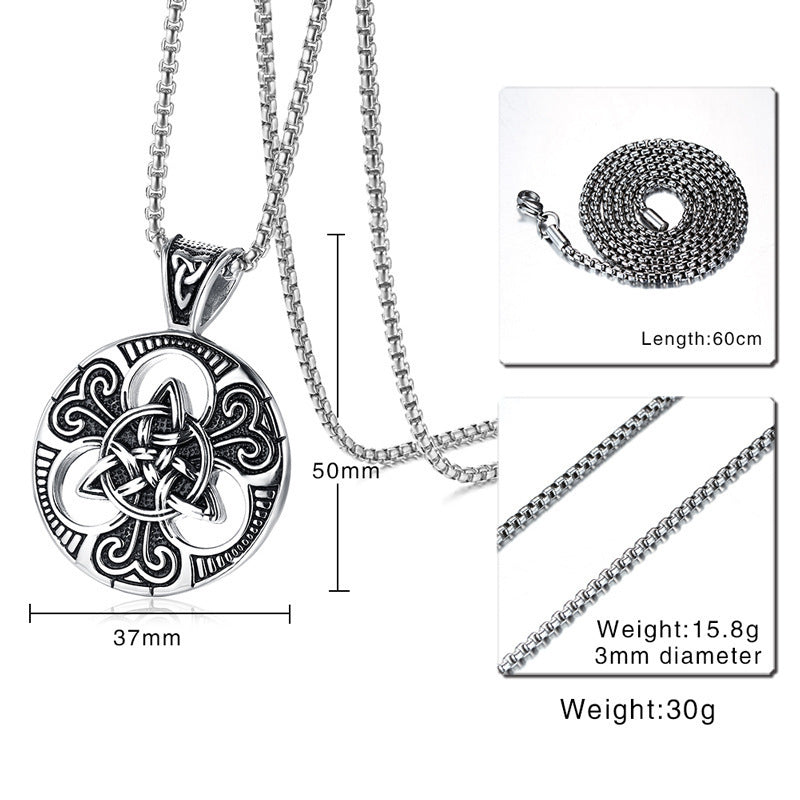 Vintage male concentric knot necklace